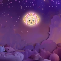 Hanging neon LED Paw Patrol on plexiglass - Skye OW-130546