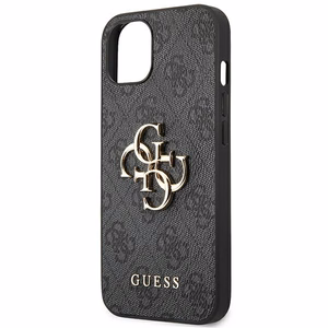 Guess 4G Big Metal Logo maciņš iPhone 14 / 15 Plus pelēks