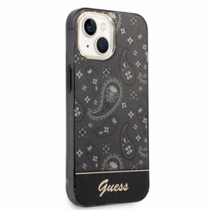 Guess Bandana Paisley viedtālruņa apvalks iPhone 14 / 15 / 13 6.1 - melns