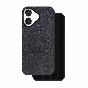 Glitter Thin Mag maciņš for iPhone 16e / 17e melns