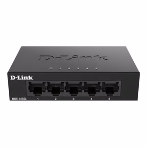 D-Link DGS-105GL/E nepārvaldāms galda Gigabit Ethernet komutators, 5 vara porti, 60 mēnešu garantija