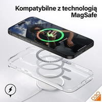 PanzerGlass Kietais korpuss ar MagSafe un D3O un militārā līmeņa sertificēts iPhone 15 Pro Max – caurspīdīgs