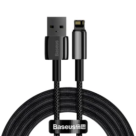 Baseus kabelis Tungsten USB - Lightning 2,0m 2,4A melns