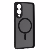 Pilnīgs matēts Mag vāks viedtālrunim Samsung Galaxy S25 Edge - melns