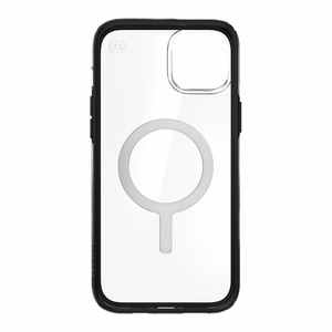 Speck Presidio Perfect-Clear with Impact Geometry + MagSafe vāciņš ierīcei iPhone 15 Plus / 14 Plus, ar Microban pretmikrobu aizsardzību, “Clear / Black” krāsu kombinācija