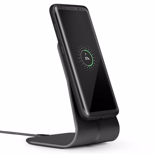 XVIDA Fast Charging bezvadu uzlādes statīvs galdam ar Samsung Quick Charge 2.0, melns