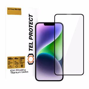 Закалённое стекло Tel Protect 10X Privacy Titanium для Iphone 14 (конверт)