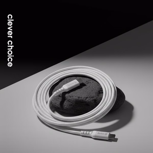Crong Armor Link MFi USB-C–Lightning ātrās uzlādes kabelis, 1,5 m, balts
