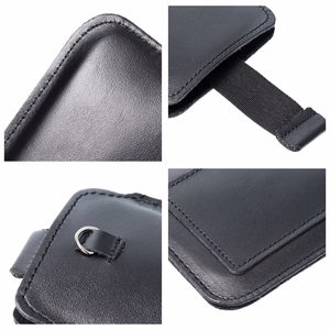 ROYAL - Leather universal blet pocket / black - Size L - IPHONE 6 / 7 / 8
