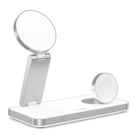 Tech-Protect QI15W-A47 MagSafe 3in1 indukcijas lādētājs + USB-C kabelis - balts