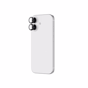 AmazingThing Lēcas Stikls iPhone 17 ar Melnu Alumīnija Rāmi