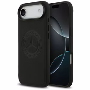Mercedes Ādas Vintage Logo Magnētiskais Viedtālruņa apvalks iPhone Air - Melns
