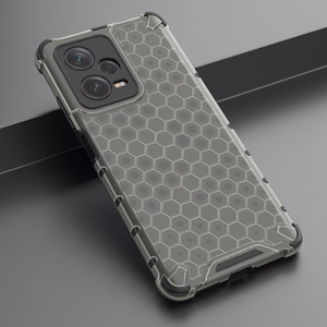 Honeycomb viedtālruņa apvalks Xiaomi Redmi Note 12 Pro+ bruņu hibrīda apvalks melns