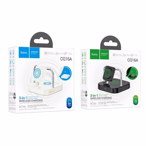 Wireles charger Hoco 3in1 3A 5W compatible with Apple Watch CQ16A milky white