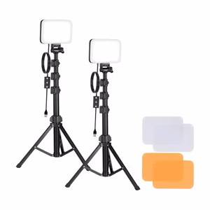 NEEWER BP66 studijas komplekts: divas LED lampas + filtri + statīvi