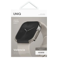 Uniq apvalks Valencia Apple Watch Series 46mm sudraba/titāna sudraba