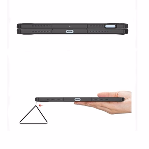 Dux Ducis Toby vāciņš ar aizdari un statīvu iPad Air 13" 2024 / iPad Pro 12.9" 2018-2022 - melns