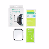 Bestsuit apvalks ar hibrīdo stiklu Apple Watch sērijai 7/8/9-41mm - caurspīdīgs