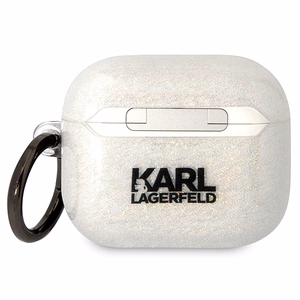 Karl Lagerfeld KLA3HNKCTGT чехол Airpods 3 прозрачный Gliter Karl&Choupette