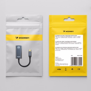Wozinsky WACH-01 USB-C - HDMI 4K 60Hz adapteris - melns