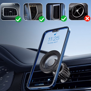 Auto turētājs BH-16A karboniskais magnētiskais MagSafe uz gaisa ventilācijas atveri melns (m)