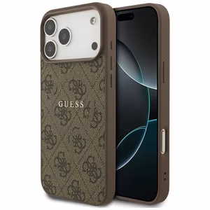 Guess 4G Ring Classic Logo MagSafe Case for iPhone 17 Pro Max - Brown