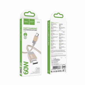 Cable USB C to USB C Hoco 3A 60W 1 m X110 gold