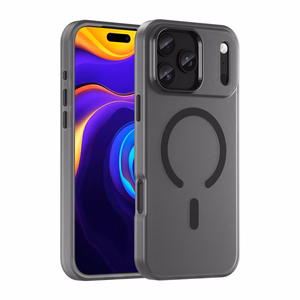 Magnētiskais abrazīvais viedtālruņa apvalks iPhone 17 Pro Max, saderīgs ar MagSafe - matēts melns