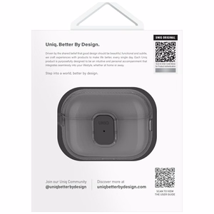 Uniq Glase Pro apvalks AirPods Pro 2 - melns