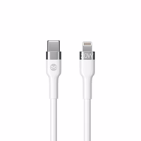 Forever Elastīgs kabelis USB-C - Lightning 1,0 m 20W balts