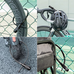 Rockbros 3240001001 0.5 m velosipēda slēdzene ar kodu - melna