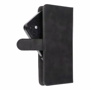 Universāls grāmatas tipa viedtālruņa apvalks COMMON izmērs L, paredzēts IPHONE 6 PLUS / 7 PLUS / 8 PLUS / XS MAX / 11 PRO MAX / SAMSUNG S20 FE / S21 FE / S10 PLUS / A10 / A32 / A54 / XIAOMI 12 LITE / HUAWEI P30 PRO, melns