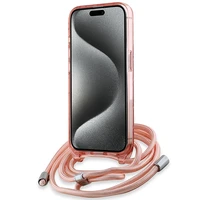 Karl Lagerfeld IML Crossbody Monogram Karl & Choupette Head Magnētiskais viedtālruņa apvalks iPhone 15 / 14 / 13 - rozā