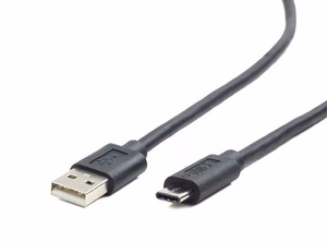 Gembird USB kabelis USB 2.0 1.8 m USB A USB C melns