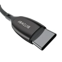 USB-C uz USB-C kabelis BlitzWolf BW-TC23, ar ekrānu, 100W, 0.9m (melns)