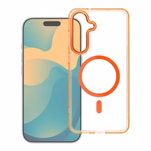 Maciņš Samsung S26 ULTRA Frame Clear Hybrid Mag Cover, saderīgs ar MagSafe, hermes oranžs
