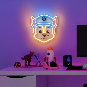Piekarināma neona LED dekorācija uz organiskā stikla Paw Patrol – Chase OW-130346