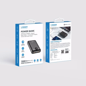 VEGER portatīvais lādētājs 20000 mAh PD QC3.0 2A 22,5W S20 (W2053) melna