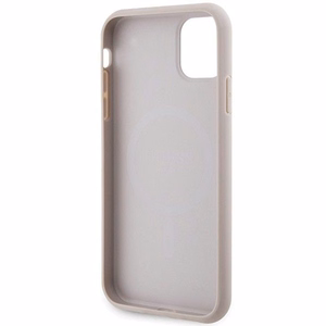 Guess GUHMN61G4GFRP iPhone 11 6.1" / Xr rozā/rozā cietais apvalks 4G kolekcija ādas metāla logotips Magnētiskais