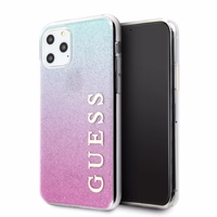 Guess GUHCN65PCUGLPBL iPhone 11 Pro Max - rozā/meln gradient Glitter