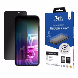 Apple iPhone 15 Plus - 3mk aizsargstikls HardGlass Max Privacy™