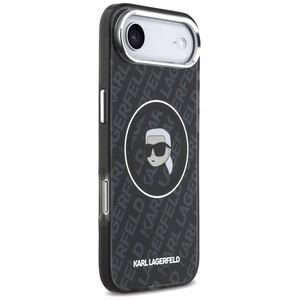 Karl Lagerfeld IML Karl Head Logo MagSafe maciņš, paredzēts iPhone 17 Air, melns
