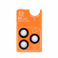 Aizsargstikls Tel Protect Titanium Lens 99% AR uz kameras Iphone 16 Pro/16 Pro Max melns (3 objektīvi)