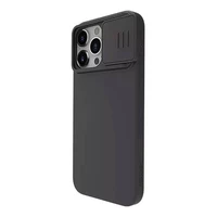 Viedtālruņa apvalks Nillkin CamShield Silky Silicone iPhone 15 Pro (klasiski melns)