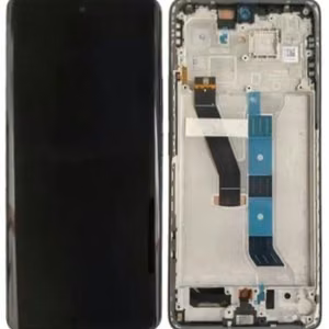 LCD ekrāns Xiaomi Poco M8 5G ar skārienekrānu ar rāmi melns oriģināls (service pack)