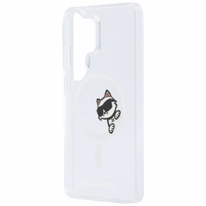 Karl Lagerfeld maciņš Magnetic IML Peekaboo Choupette priekš Samsung Galaxy S26 Ultra caurspīdīgs