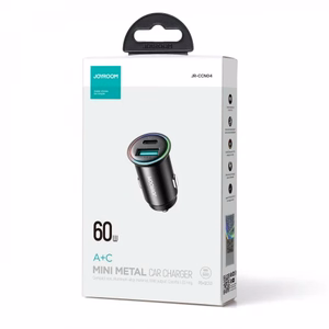Joyroom JR-CCN04 60W USB-A USB-C mini lādētājs - melns
