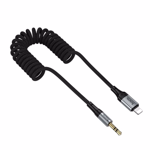 Kabel AUX Jack 3,5 mm do Lightning Hoco 1,5 m UPA33A melns