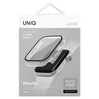 Uniq apvalks Nautic Apple Watch Series 7/8/9 45mm caurspīdīgs/balodis caurspīdīgs