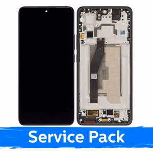 Ar Xiaomi 14T saderīgs LCD displejs ar rāmi / titāna melns / (servisa komplekts)